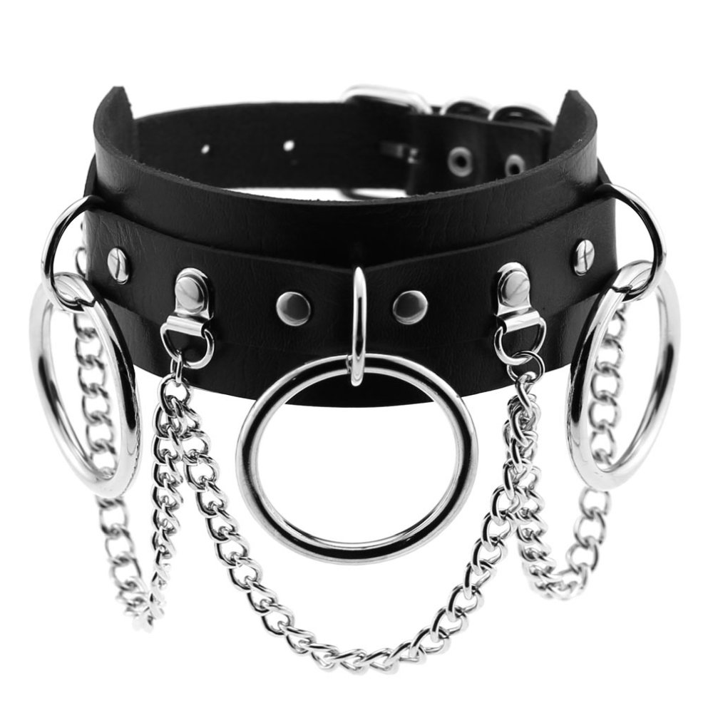 Bullet 69 - Ring Chain Choker - Black/Black